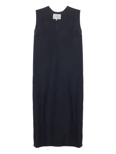 Studio Nicholson Asymmetric Midi Dress In Blue
