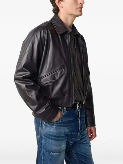 Studio Nicholson Kendal Leather Jacket In Black