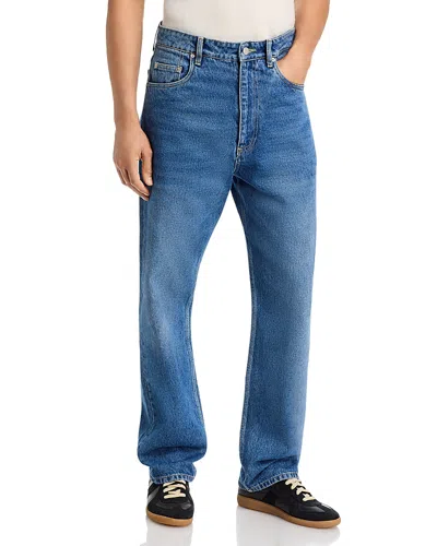 Studio Nicholson 90s Classic Cotton Denim Jeans In Worn Wash Indigo In Blue