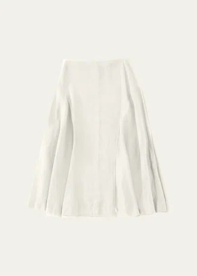 Studio Nicholson A-line Midi Skirt In Parchment