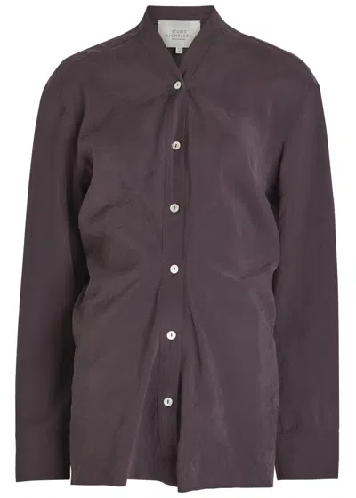 Studio Nicholson Acre Modal-blend Shirt In Purple