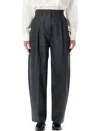 Studio Nicholson Pleated Trousers With Pockets And Loops In Gray