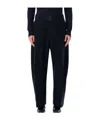 Studio Nicholson Wide-leg Wool Cotton Blue Vital Trousers In Black