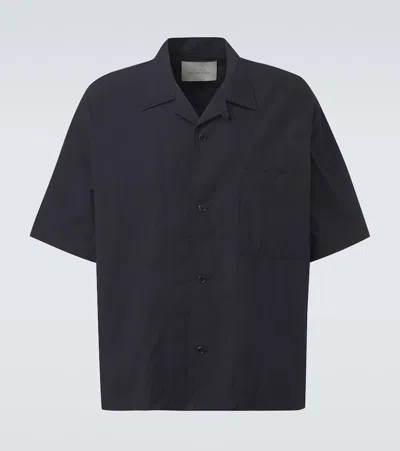 Studio Nicholson Agios Short Sleeve Shirt Chest Pocket In Blue