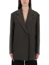 Studio Nicholson Araz Structured Oversized Jacket In Brown