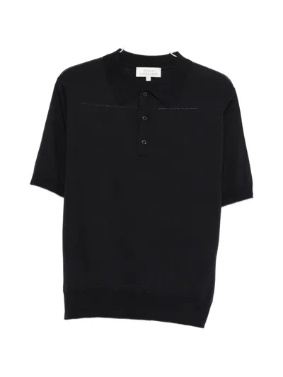 Studio Nicholson Arieta Button Short-sleeve Polo Shirt In Black