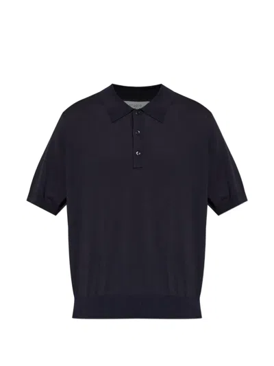 Studio Nicholson Arieta Short-sleeve Polo Shirt In Blue