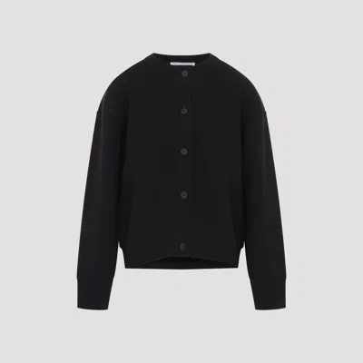 Studio Nicholson Arvine Crew Neck Cardigan In Wool-cashmere In Black