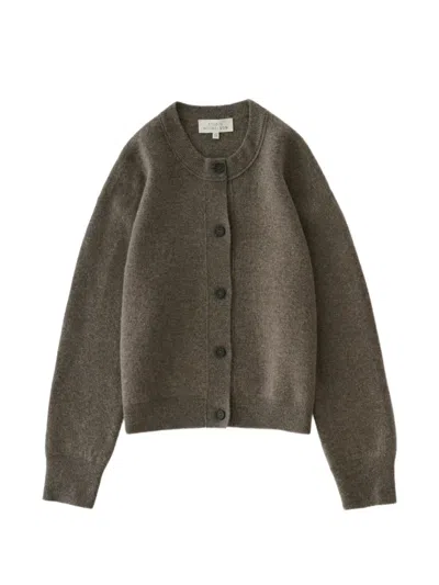 Studio Nicholson Arvine Crew-neck Cardigan In Gray