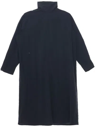Studio Nicholson Asymmetric-fold Midi Dress In Blue