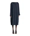Studio Nicholson Asymmetric-fold Midi Dress In Blue