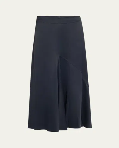 Studio Nicholson Black Naye Midi Skirt In Black Ink
