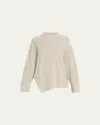 Studio Nicholson Asymmetric Ribbed Sweater In Grey Marl