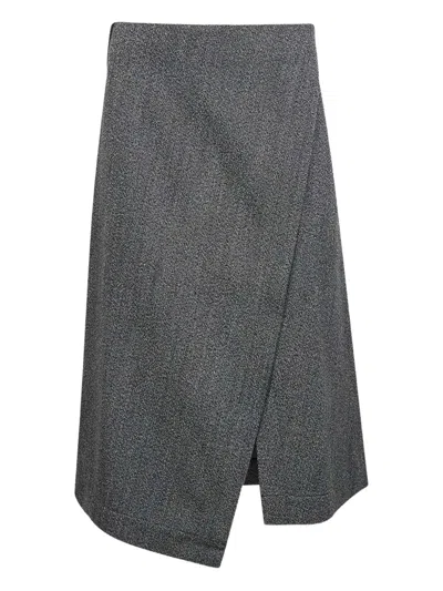 STUDIO NICHOLSON ASYMMETRIC WRAP SKIRT
