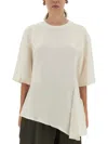 Studio Nicholson Asymmetrical "vichy" T-shirt In Neutral