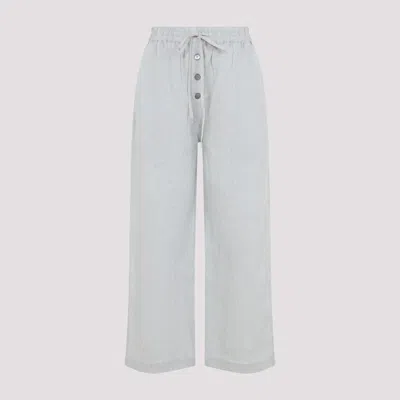 Studio Nicholson Button Fly Elastic Waist Pant In Gray