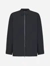 Studio Nicholson Axia Zip-up Wool Shirt In Tarmac Grey