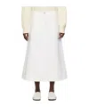 Studio Nicholson Baringo Denim Midi Skirt In White