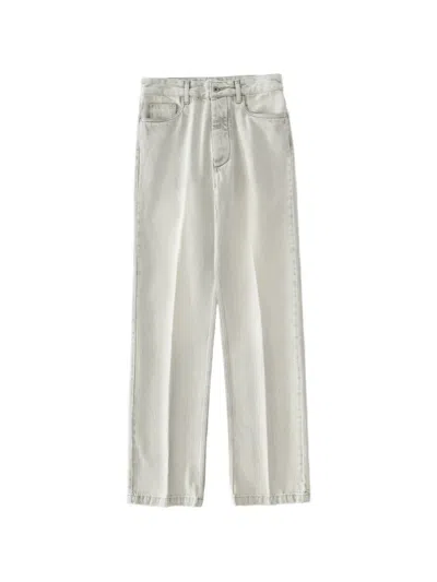 Studio Nicholson Barra Five-pocket Jeans In Silver