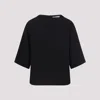 Studio Nicholson Bascom Short-sleeve Back-button Top In Black