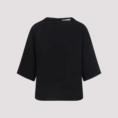 Studio Nicholson Bascom Short-sleeve Back-button Top In Black