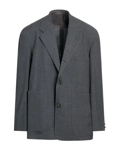 Studio Nicholson Beams Man Blazer Charcoal Size L Wool In Gray