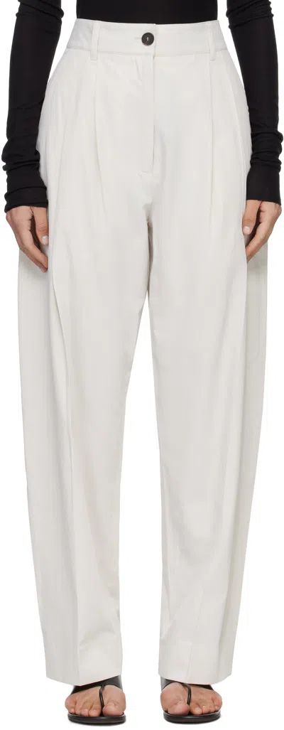 Studio Nicholson Beige Acuna Trousers In White