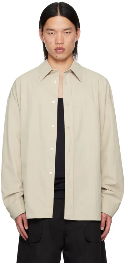 Studio Nicholson Beige Cloud Shirt In Dark Stone