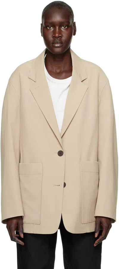 Studio Nicholson Beige Conde Blazer In Corn