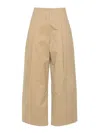 Studio Nicholson Pleated Wide Leg Pants In Beis