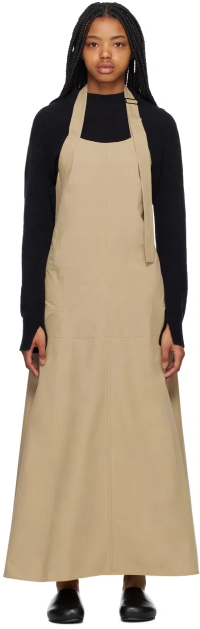 Studio Nicholson Beige Cuenca Maxi Dress In Oyster