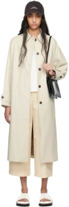 Studio Nicholson Beige Holin Trench Coat In Dove
