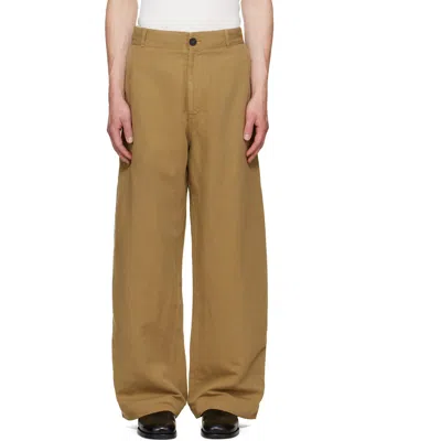 Studio Nicholson Beige Minard Trousers In Multi