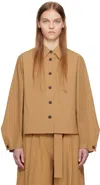 Studio Nicholson Beige Mulder Long Sleeve Shirt In Sand