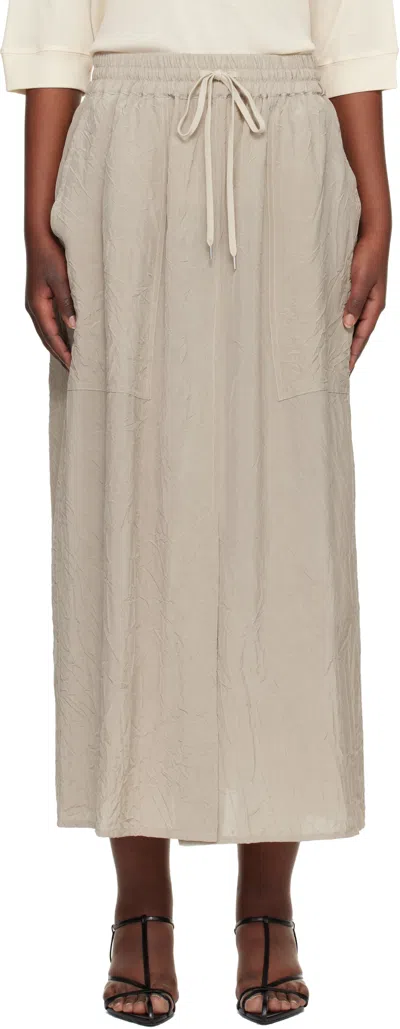 Studio Nicholson Beige Oates Midi Skirt In Neutral