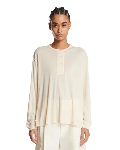 Studio Nicholson Beige Rutas Long-sleeve T-shirt In Neutral