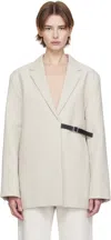 Studio Nicholson Beige Silas Blazer In Dove