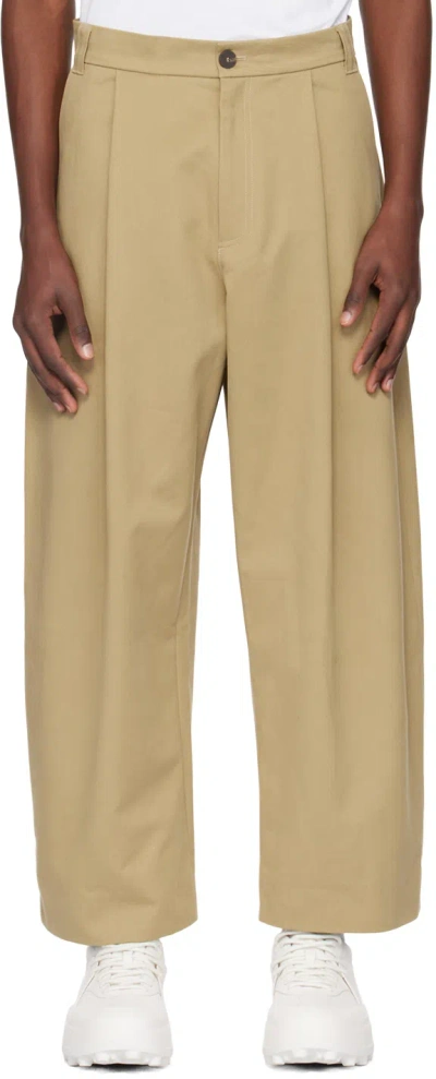 Studio Nicholson Beige Sorte Trousers In Tan