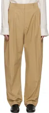 Studio Nicholson Beige Sperro Trousers In Sand