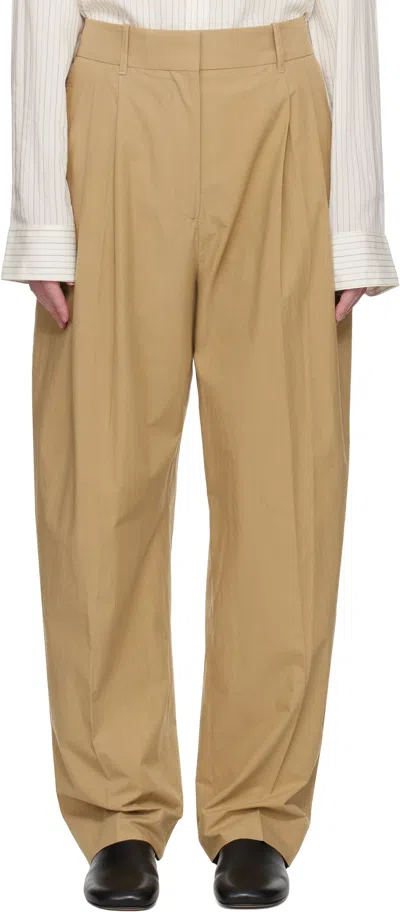 Studio Nicholson Beige Sperro Trousers In Sand