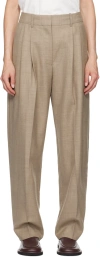 Studio Nicholson Beige Sperro Trousers In Straw Melange