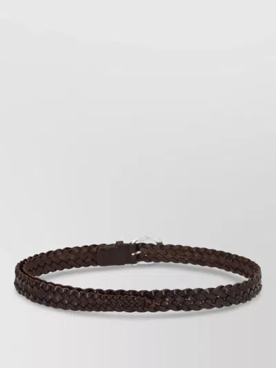 Studio Nicholson Belt Adjustable Length Braided Design In Brown