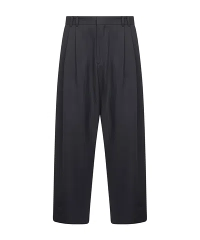 Studio Nicholson Belt Loop Casual Pants In Black