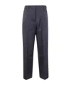 Studio Nicholson Trousers With High Waist And Front Pleats In Black