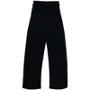 Studio Nicholson Sorte Cropped Cotton-twill Trousers In Black
