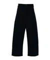 Studio Nicholson Sorte Cropped Cotton-twill Trousers In Black