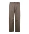 Studio Nicholson Taupe Brown Side Slit Pocket Trousers In Green