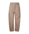 Studio Nicholson Wide Leg Denim Jeans With High Waist In Nude
