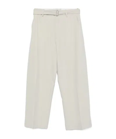 Studio Nicholson Belt-loop Casual Pants In White