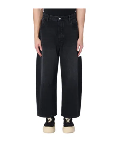 Studio Nicholson Black Paolo Jeans In Washed Black